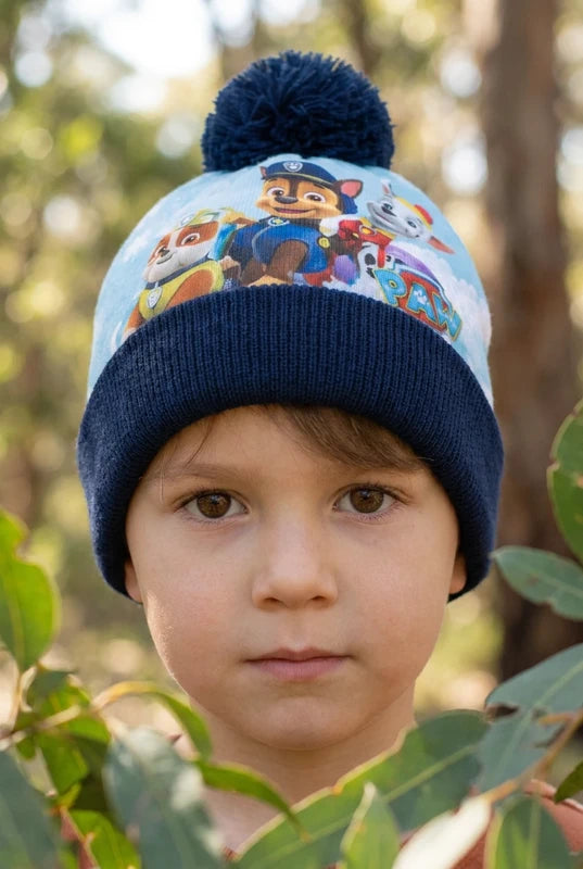 Bonnet Pompon Garcon Pat Patrouille PAW Patrol Bleu Marine Taille 52 Neuf