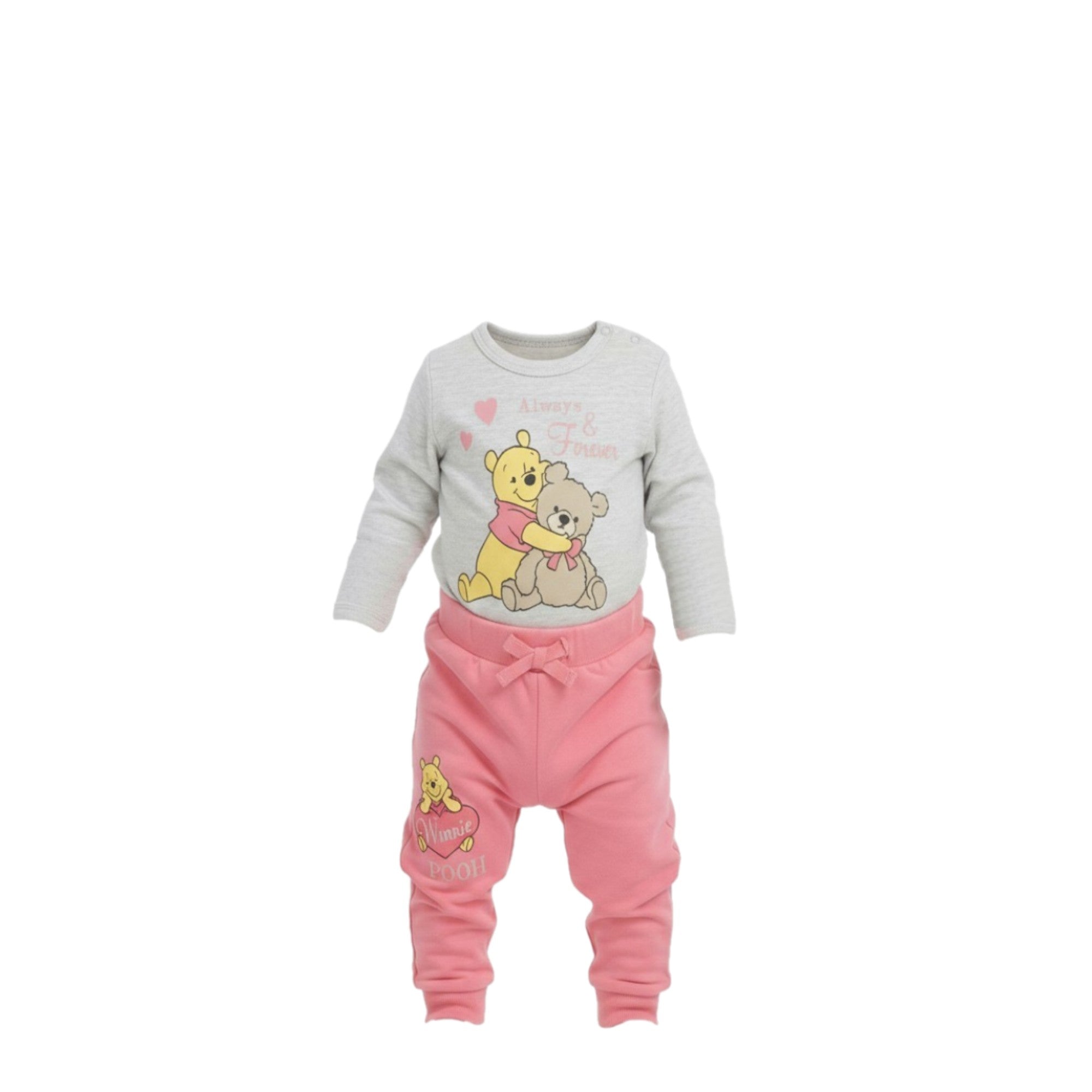 🐻💕 Ensemble Winnie tout doux – Body + pantalon fille (3 à 23 mois)