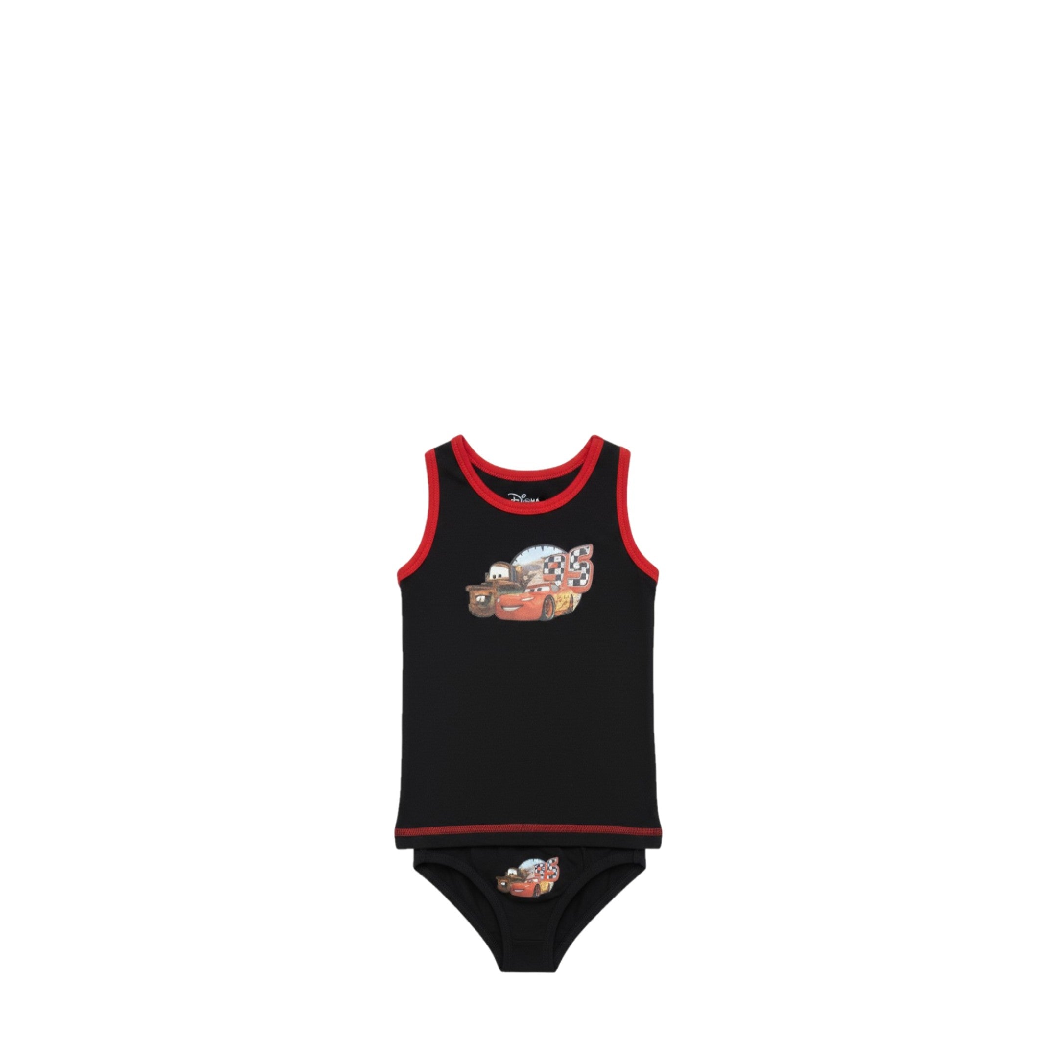 🏁 Ensemble Cars garçon 🏎️ Débardeur & Slip ⚪ – 2 à 8 ans 👶🩲