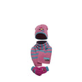 Ensemble hiver Minnie – Bonnet 46/48 + écharpe + gants – Rose/bleu – NEUF 🎁