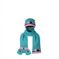 💖 Vaiana Ensemble Hiver Fille - Bonnet Écharpe Gants 3 Pcs Acrylique Bleu Neuf T. Unique