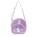 🦄 Sac à main fille – Licorne violette & corne 3D – 19 x 23 cm ✨