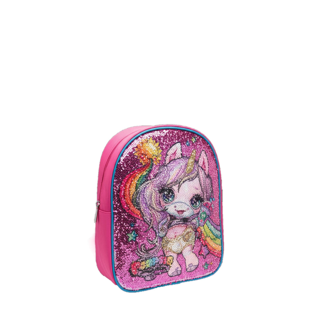 🦄 Sac à dos fille Poopsie ✨ Licorne à sequins – 30 x 26 cm – NEUF 🎒