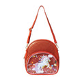 🦄 Sac à main fille – Licorne rouge brillant & déco magique – 19 x 23 cm ❤️