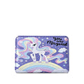 Petit portefeuille Licorne , 13 x 9 cm , couleur violet NEUF sous emballage