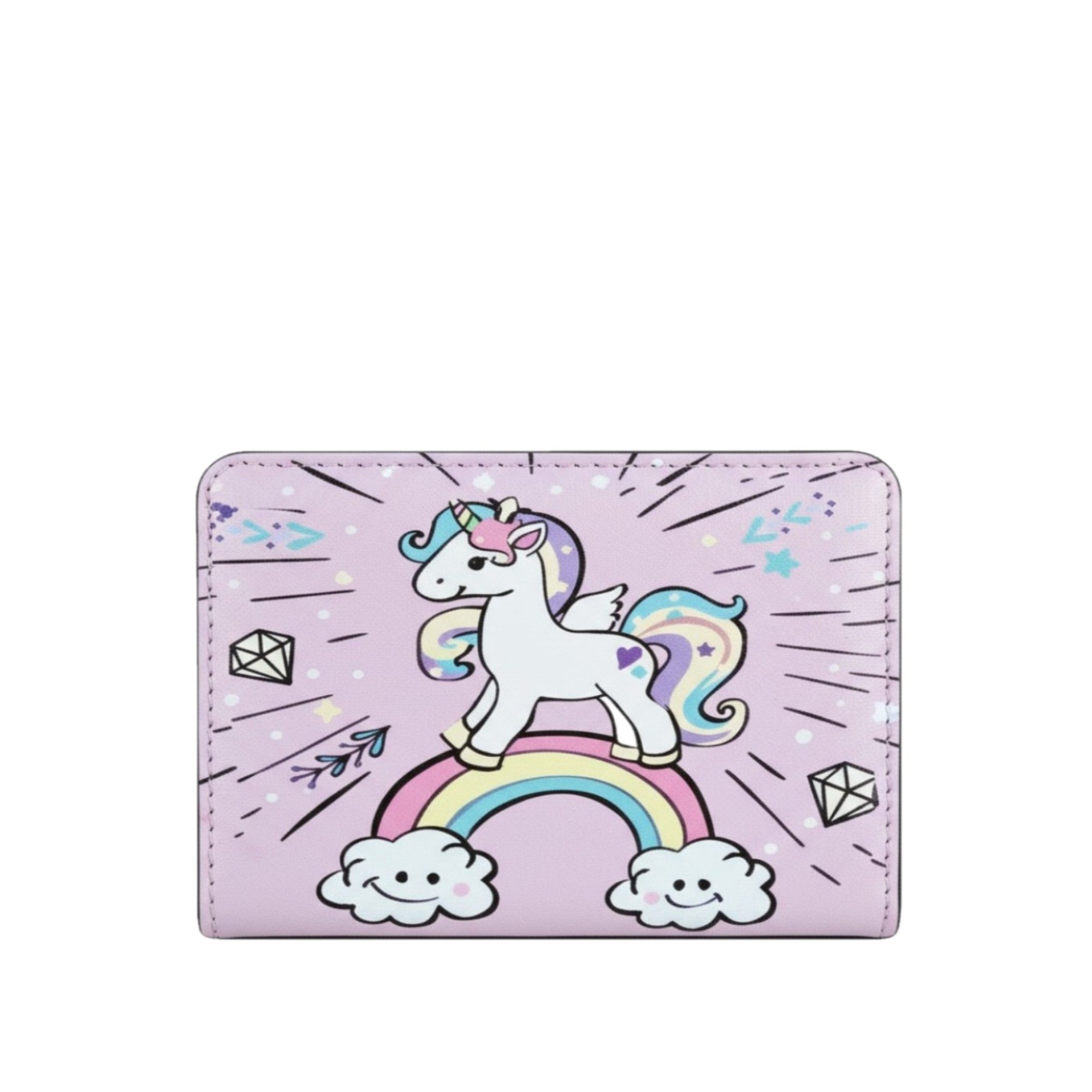 Petit portefeuille Licorne , 13 x 9 cm , couleur rose NEUF sous emballage