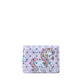 Mini portefeuille Licorne crinière arc en ciel , 7 x 9 cm , couleur rose  NEUF sous emballage