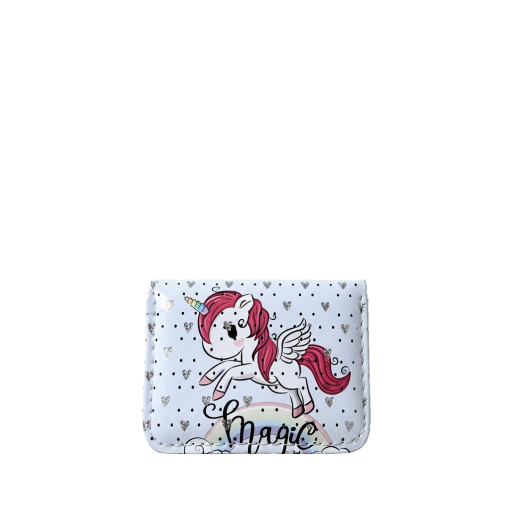 Mini portefeuille Licorne magic , 7 x 9 cm , couleur bleu NEUF sous emballage