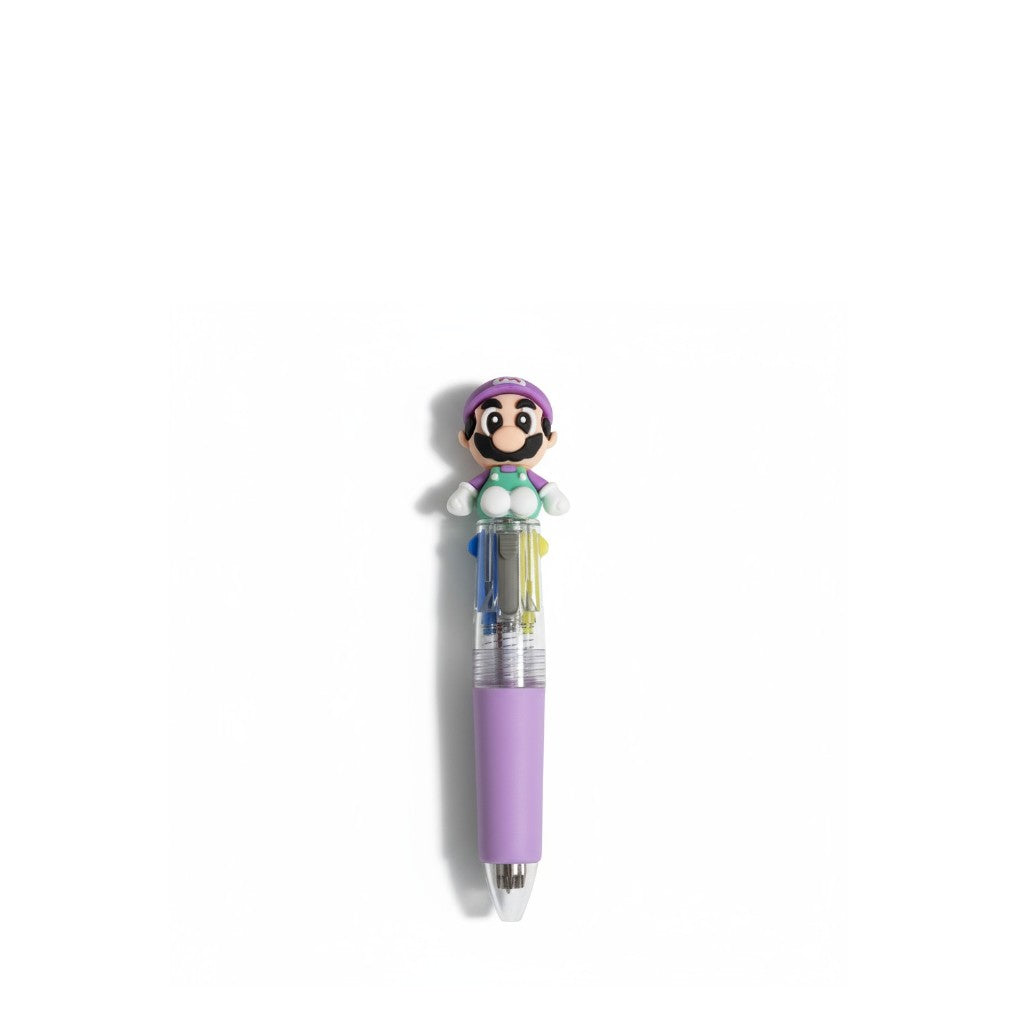 Neuf Mini stylo Mario bros 4 couleurs , violet , 10 cm