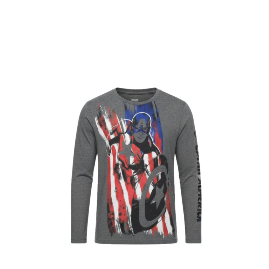 NEUF T-shirt GARÇON motif Captain America – 100% coton – Taille 4 à 10 ans