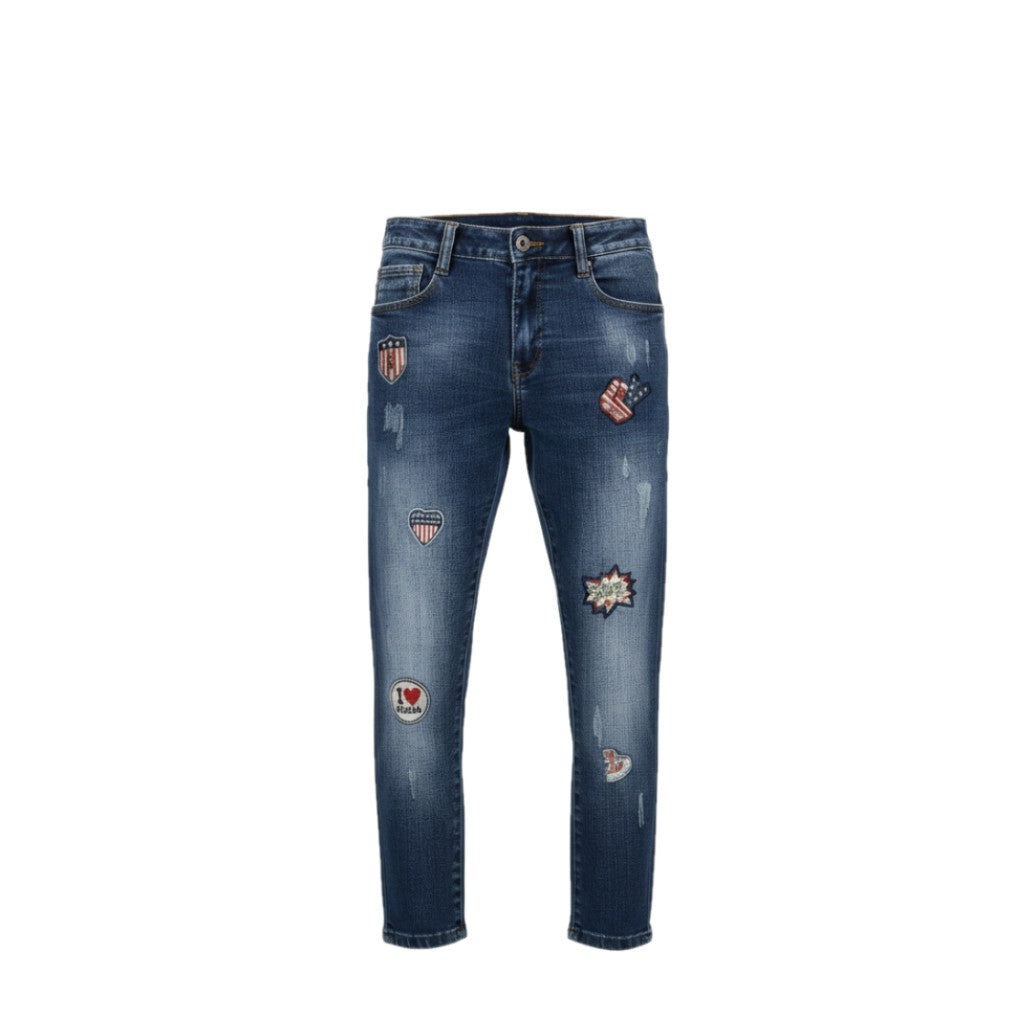 NEUF Jean GARÇON avec patchs – Taille 4 à 14 ans