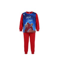 🦁⭐ Pyjama Polaire Garçon "Le Roi Lion" – Rouge & Bleu Nuit – Du 2 au 8 ans 🌙✨