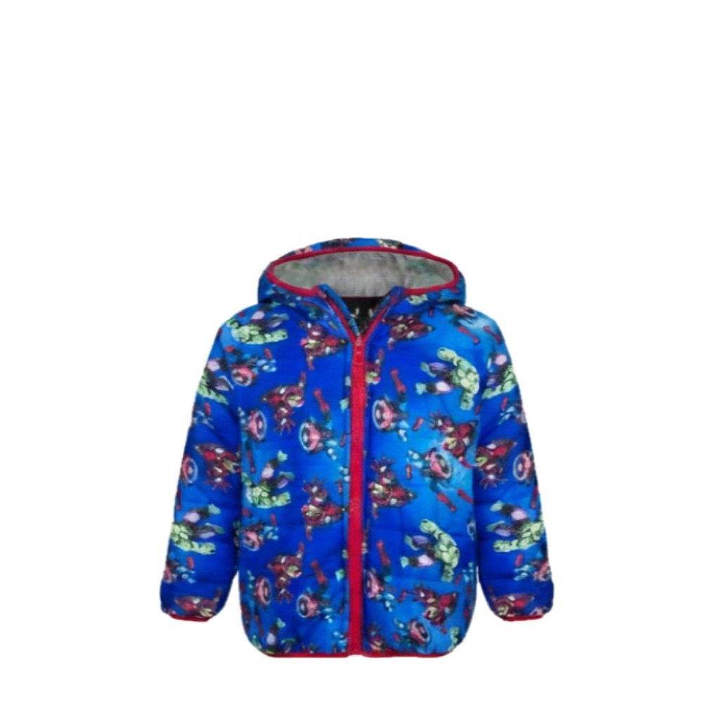 NEUF Doudoune réversible GARÇON motif Avengers – Taille 4 à 10 ans