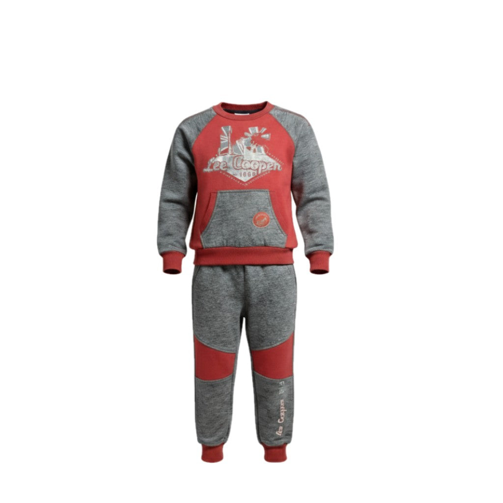 Jogging fille “Lee Cooper – Rose & gris” – Sweat imprimé + pantalon assorti – Style sport confortable et tendance – Tailles 4 à 12 ans – Neuf
