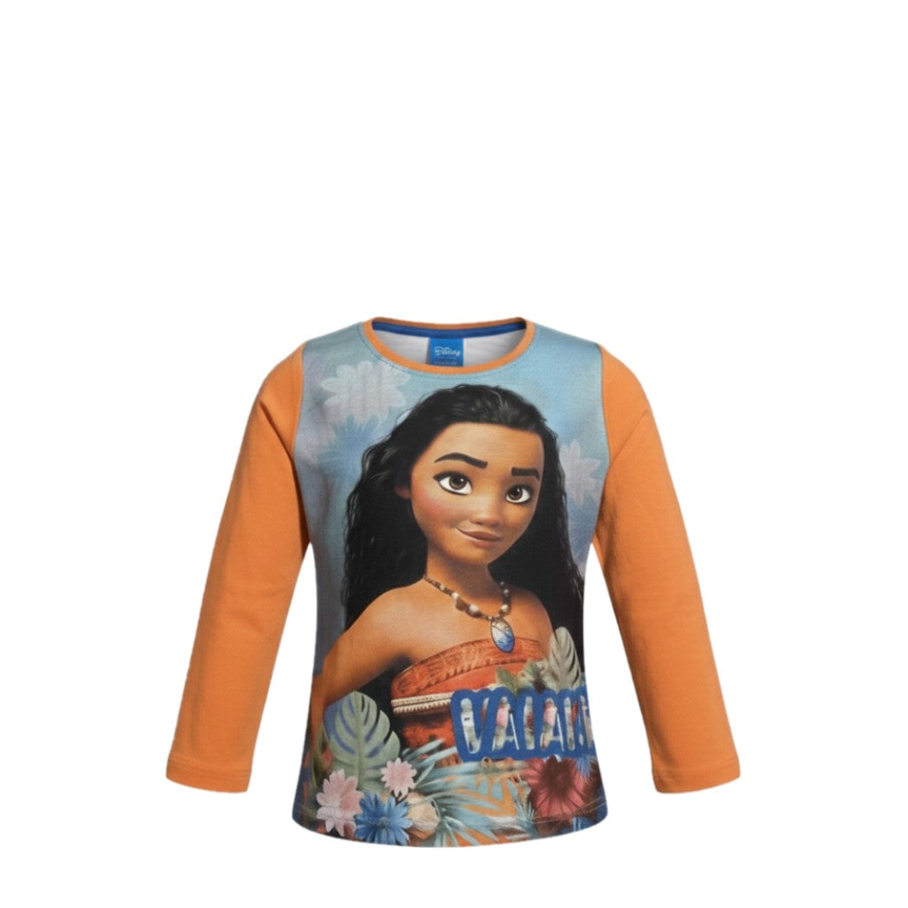 NEUF T-shirt FILLE manches longues motif Vaïana – Taille 2 à 8 ans