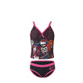 Maillot de Bain 2 Pièces Fille Monster High – Débardeur Noir & Culotte Fuchsia – 6 à 12 ans – Neuf