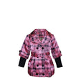 NEUF Manteau FILLE à carreaux rose – Taille 4 à 12 ans
