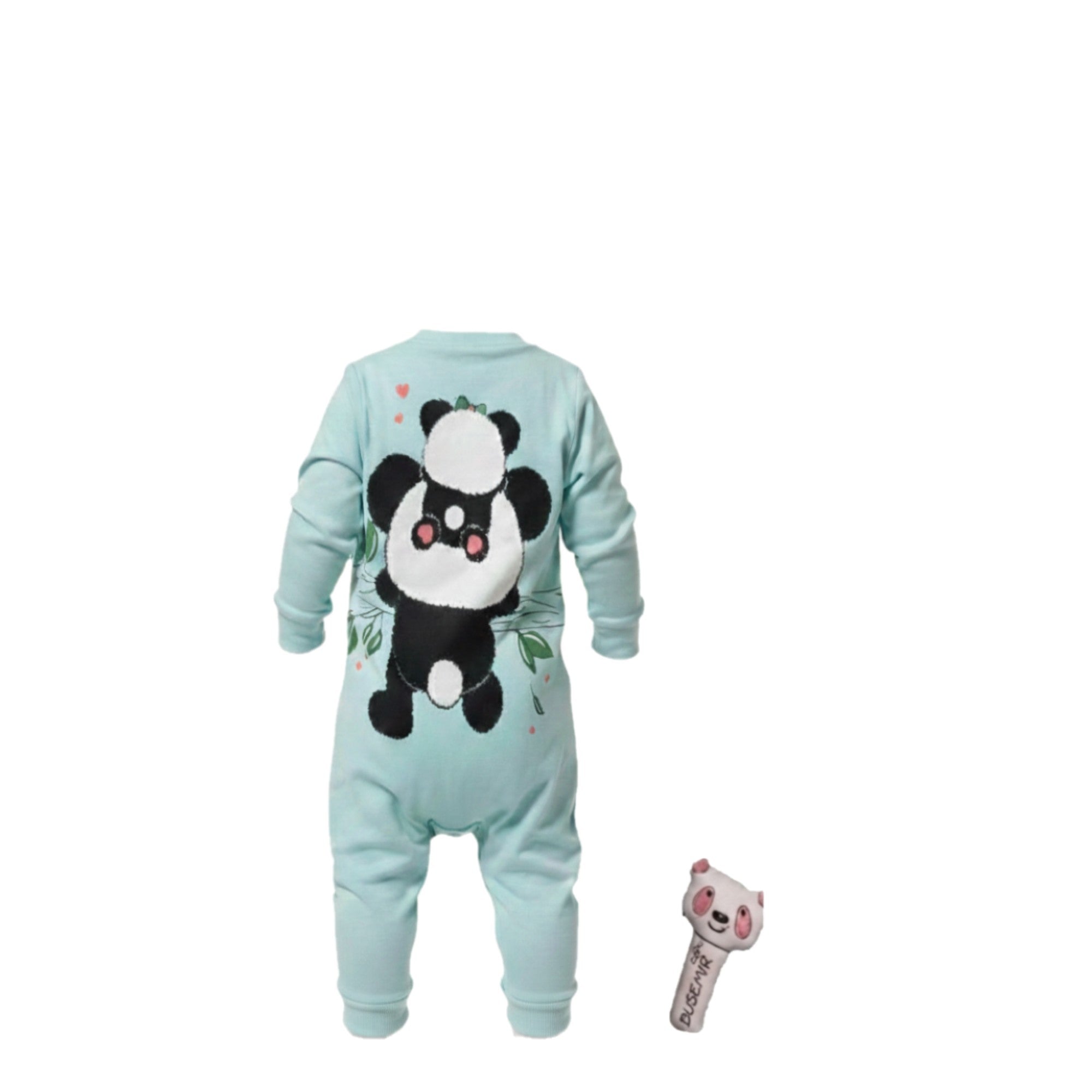🐼💚 Pyjama Panda Vert + Peluche – Craquant et pratique • 3 à 9 mois 🧸✨