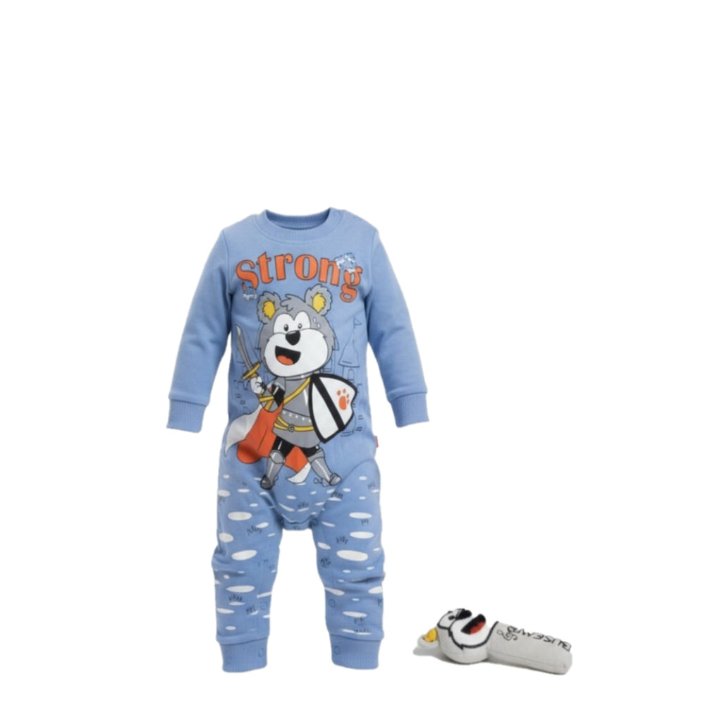 🛡️✨ Pyjama Chevalier + Peluche – Bébé prêt pour l’aventure ! • 3 à 9 mois 🧸💙