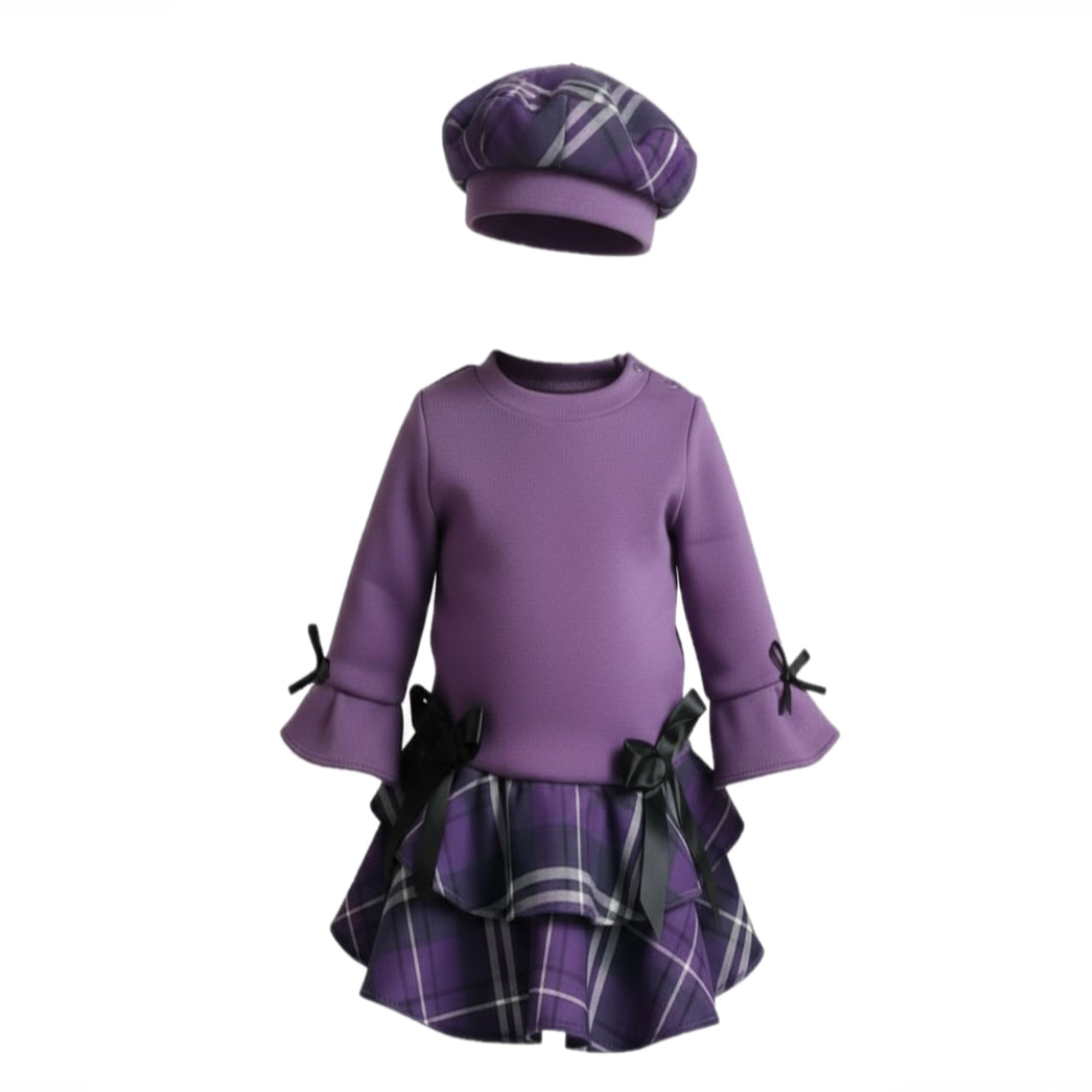 🎀 Robe bébé violette + bonnet – Trop craquante dès 3 mois ! 💜