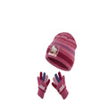 💖 Hello Kitty Ensemble Hiver Fille - Bonnet & Gants 100% Acrylique Rose Clair Neuf