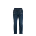 Jean fille stretch bleu – Broderies fleurs au dos – Taille élastique – 18 mois à 8 ans – Neuf