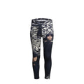 Legging Fille Mercredi Addams – Portrait Gothique & Vortex Noir/Blanc – Impression Sublimée – Taille Enfant 4 à 14 Ans
