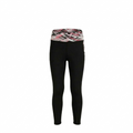 Legging fille sport noir – Bandes multicolores – Coupe stretch – Tailles 6 à 16 ans – Neuf