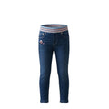 Jean fille stretch bleu – Ceinture élastique bleu – Coupe confortable – 18 mois à 8 ans – Neuf