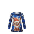 NEUF Tunique FILLE Noël bleu motif renne – Taille 2 à 12 ans