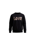 NEUF  pull fin FILLE noir motif LOVE – Taille 4 à 14 ans