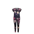 Ensemble Fille Mercredi Addams – T-shirt & Legging Imprimé – Papillons Rose & Noir – Style Gothique Girly – 6 à 14 ans – Neuf