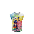 T-shirt Fille Ladybug Miraculous Multicolore – Impression Sublimée Full Print – Coupe High-Low – 4 à 10 ans – Neuf