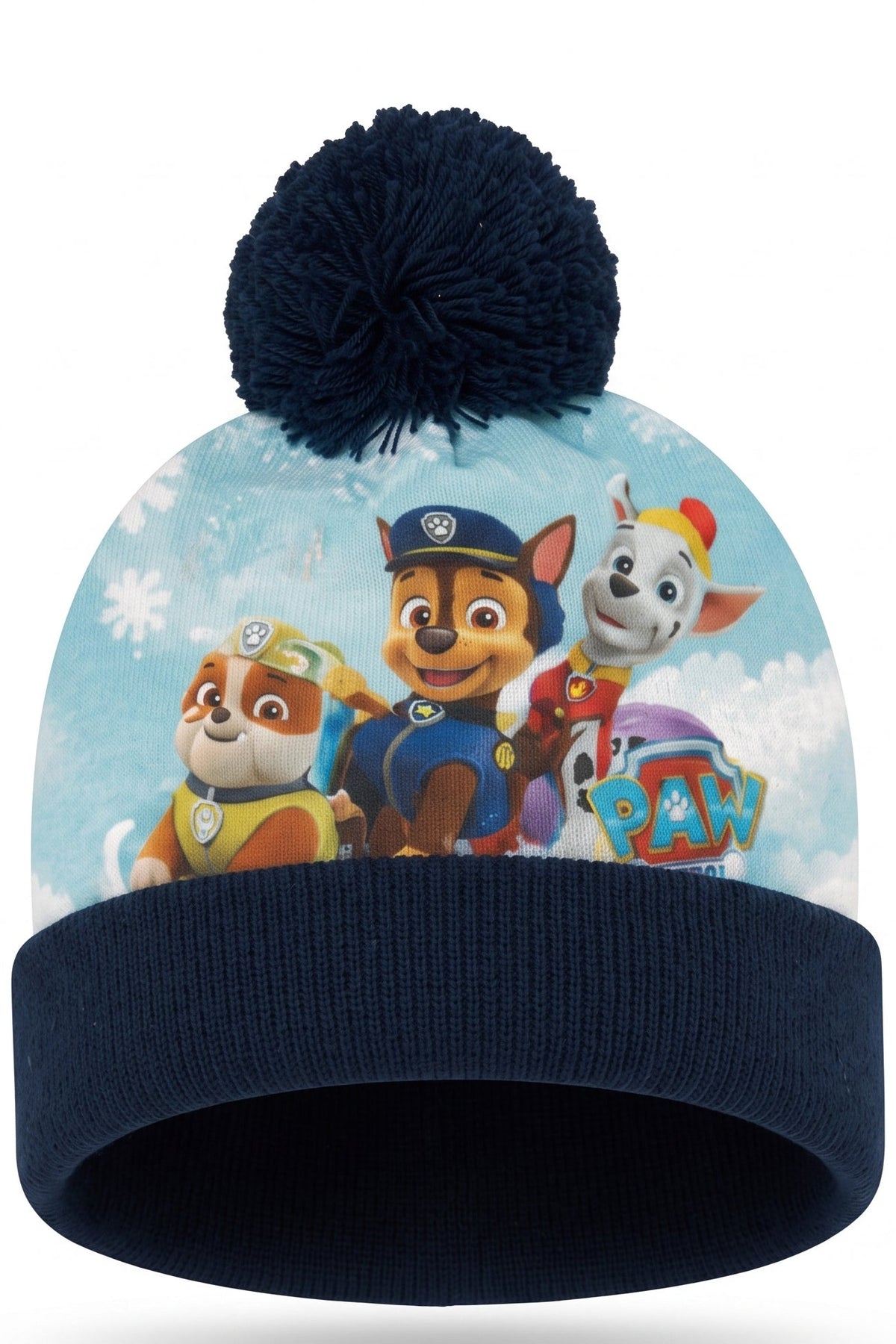 Bonnet à Pompon Garçon – Pat' Patrouille PAW Patrol – Bleu Marine – Taille 52 – Neuf