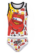 Ensemble Sous-Vêtements 2 Pièces Garçon – Débardeur Blanc Imprimé All-Over Flash McQueen “World Grand Prix” + Slip “Lightning McQueen” – Disney Cars – 4 à 5 ans – Neuf
