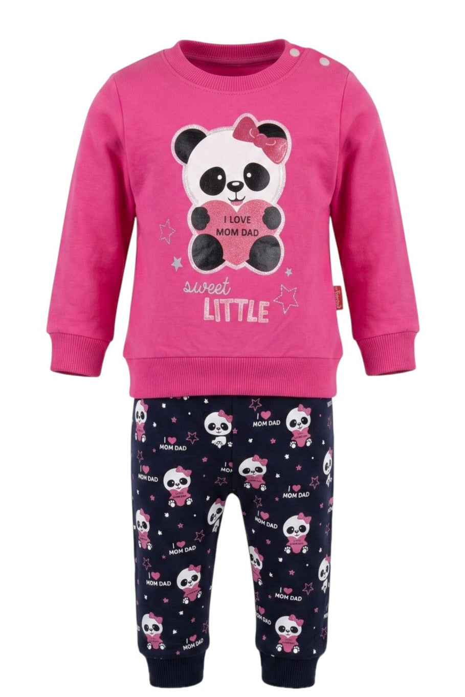 Ensemble Bébé Fille Panda Rose – 6 à 12 mois – Neuf