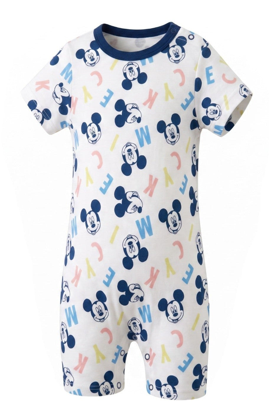 Combishort Bébé Mickey Mouse – Léger & Estival – 3 à 24 mois – Neuf