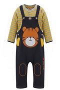 Ensemble Bébé Garçon Lee Cooper – T-shirt & Salopette Motif Tigre – 3 à 24 mois – Neuf