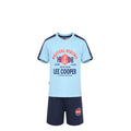 Ensemble Été Garçon Lee Cooper « Nautical Heritage » – T-shirt Bleu Imprimé & Short Bleu Assorti – 4 à 14 ans – Neuf