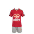 Ensemble Garçon Lee Cooper – T-shirt Imprimé Rouge & Gris & Short Été – 4 à 14 ans – Neuf