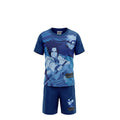 Ensemble Garçon Naruto Shippuden – T-shirt Bleu Imprimé & Short Bleu Assorti Logo Naruto – 6 à 12 ans – Neuf sous emballage