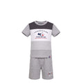 Ensemble Été Garçon Old River – T-shirt Gris Imprimé & Short Assorti – 4 à 14 ans – Neuf