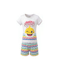 Ensemble Fille Baby Shark – T-shirt Imprimé & Short Assorti – 2 à 6 ans – Neuf