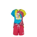 Ensemble Fille Eleven Paris – T-shirt Tie-Dye Multicolore & Short Rose Foncé – 4 à 14 ans – Neuf
