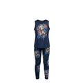 Ensemble Fille – Débardeur Bleu « Daddy's Lil Monster » & Legging Assorti – 4 à 14 ans – Neuf