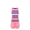 Ensemble Été Fille – Débardeur à Strass Multicolore & Short Rose Clair – 2 à 12 ans – Neuf