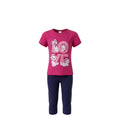 Ensemble Fille – T-shirt Rose Motif Chats « LOVE » & Legging Bleu Marine Assorti – 6 à 9 ans – Neuf