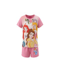 Ensemble Fille Disney Princesses – T-shirt & Short Rose – Ariel, Belle & Aurore – 2 à 6 ans – Neuf