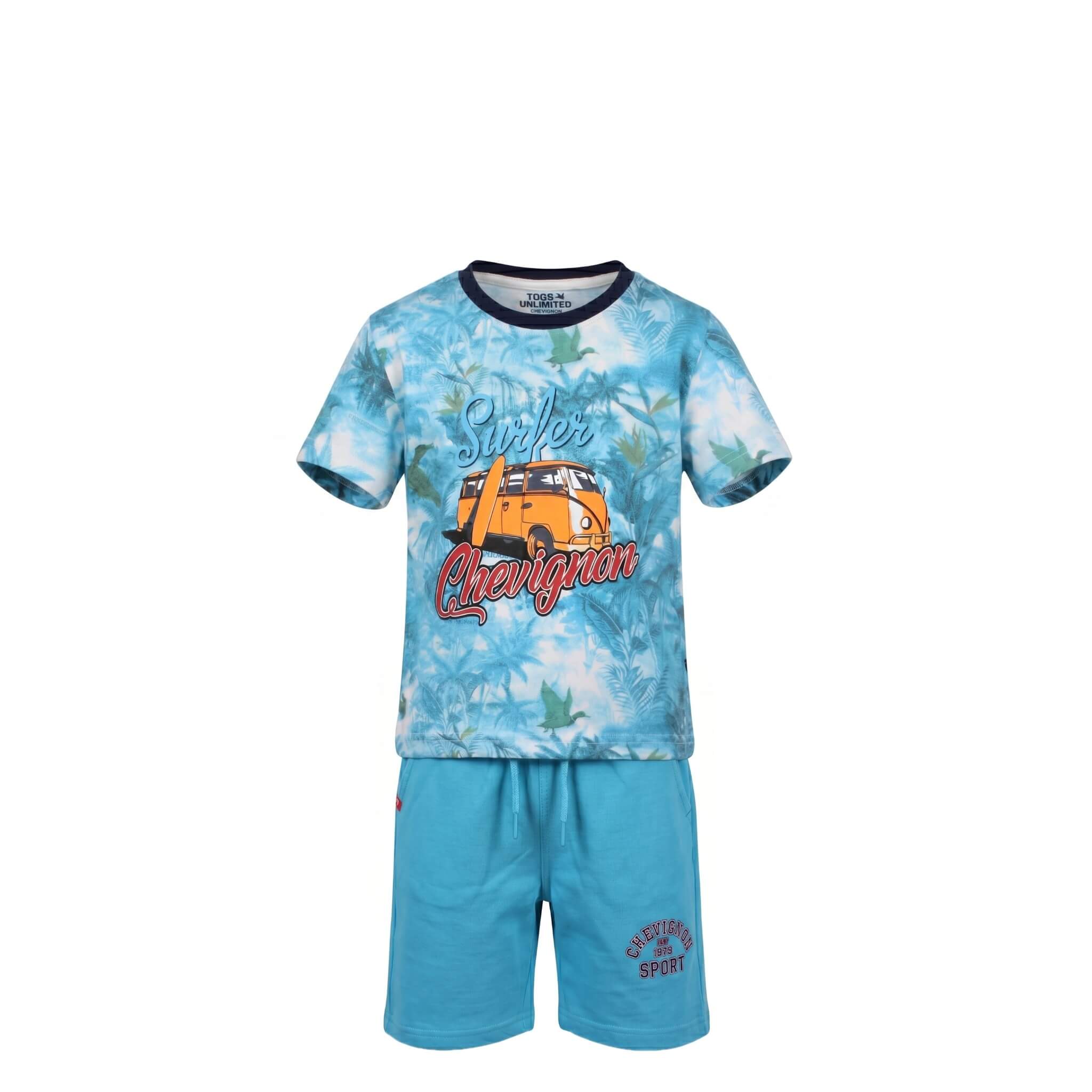 Ensemble 2 Pièces Garçon Chevignon – Style Surf & Confort – 4 à 14 ans – Neuf