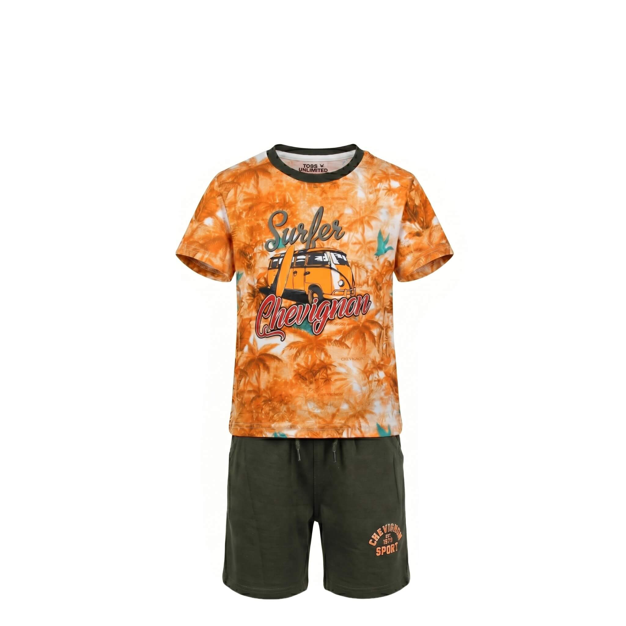 Ensemble Garçon Chevignon – 2 Pièces Tropical & Surf – 4 à 14 ans – Neuf